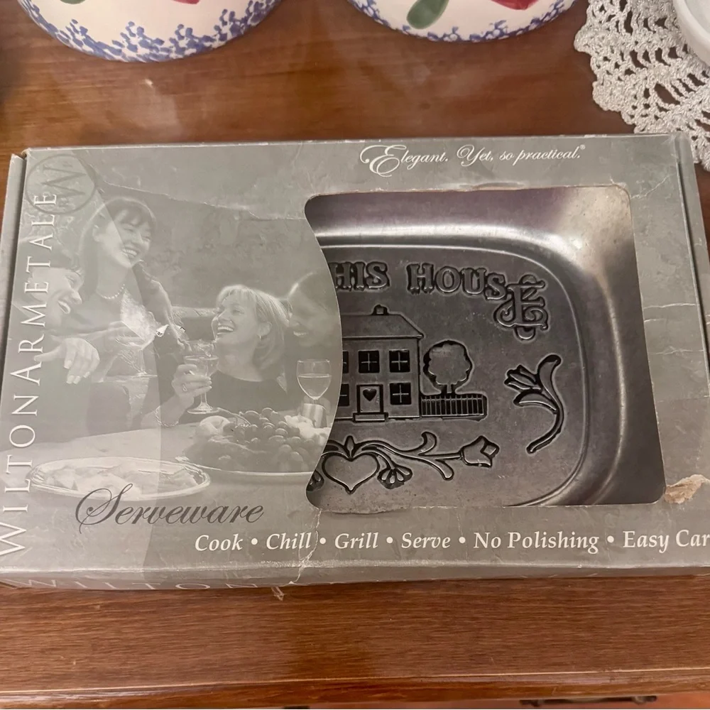 Wilton Armetale Pewter 'Bless This House' Decorative Tray